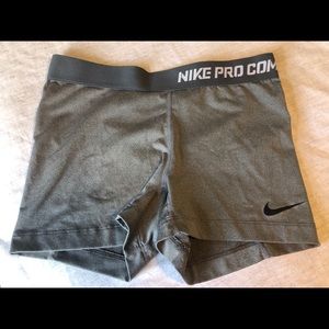 NikePro 3” compression shorts, worn once! Sz M